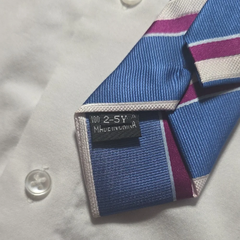 Stylish Blue and Purple Striped Kids Tie